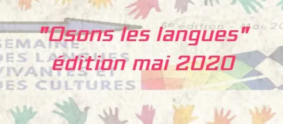 « Osons les langues » édition mai 2020